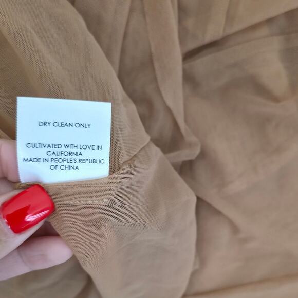 Daughters of Simone Anthro Nude Nev Crochet Lace Wedding Lined Boho Gown 4XL - Picture 12 of 12